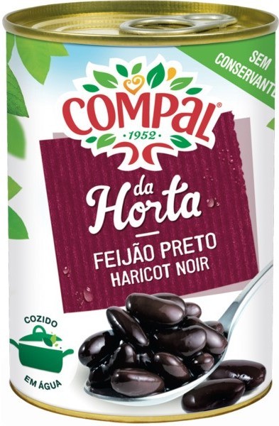 Schwarze Bohnen gekocht - Feijão Preto Cozido - Compal - Portugal