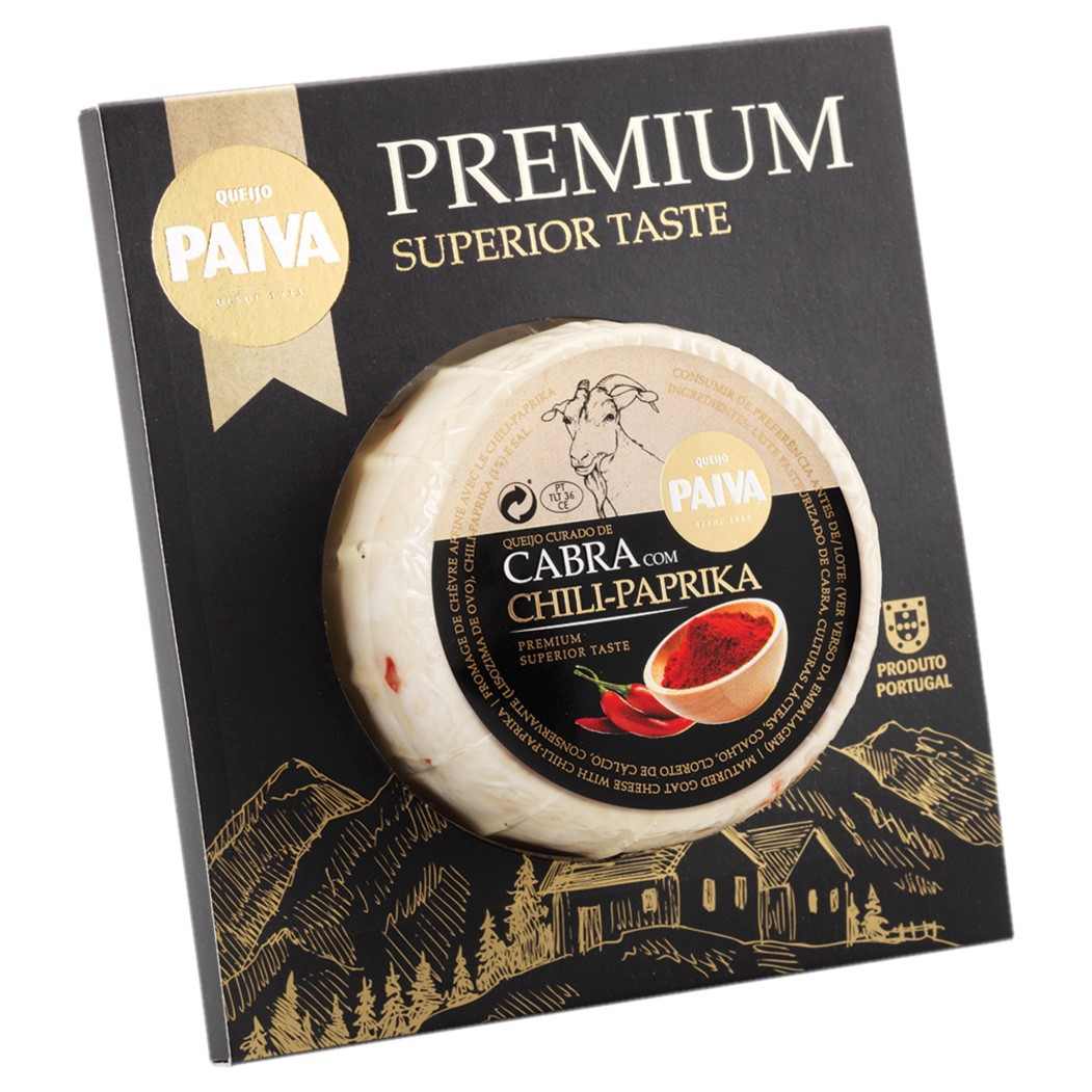 Ziegenkäse mit Chili-Paprika 190gr. - Queijo Cabra com Chili e Paprica - Paiva - Portugal