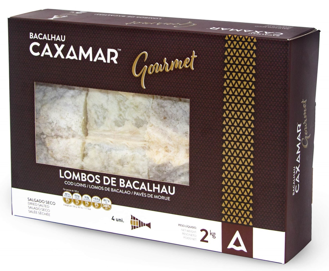 Kabeljau-Lenden GOURMET - Lombos de Bacalhau 2Kg - Caxamar - Portugal