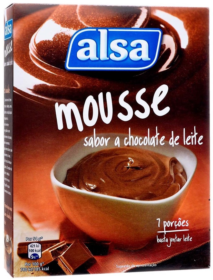 Schokoladenmousse Pulver - Mousse de Chocolate - Alsa - Portugal