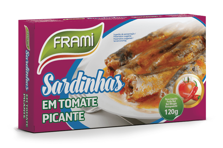 Sardinen in Tomatensauce Pikant- Sardinha em Tomate Picante 120gr. - Frami - Portugal