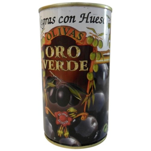 Schwarze Oliven mit Stein - Aceitunas Negras con Hueso - Oro Verde - Spanien