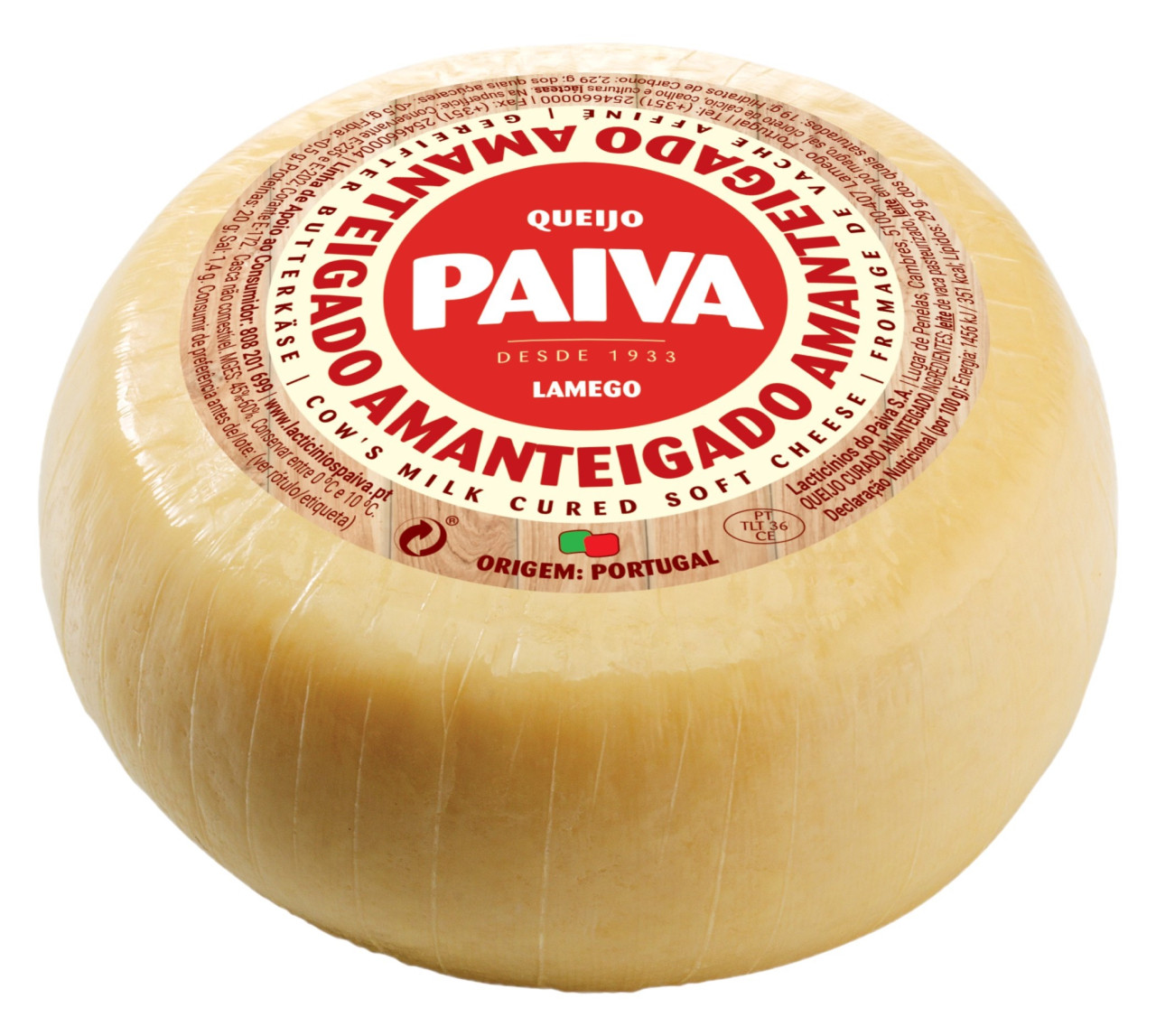 Kuh-Butterkäse 500gr. - Queijo de Vaca Amanteigado - Paiva - Portugal
