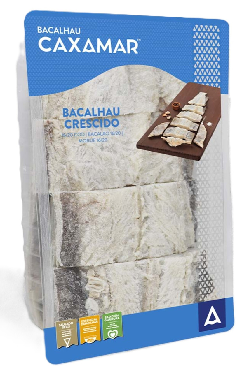 Kabeljau geschnitten 1,2 Kg-Bacalhau "Crescido" Cortado - Caxamar - Portugal