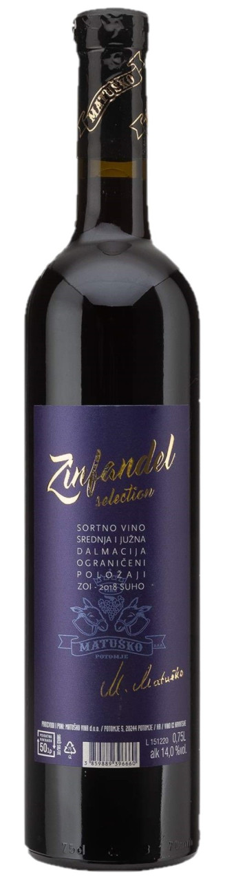 Matusko Selection Zinfandel - Rotwein - Pelješac - Kroatien