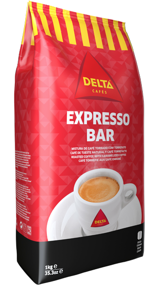Röstkaffee mit glasierten Bohnen, ganze Bohne - Café Delta Expresso Bar 70/30 - Portugal
