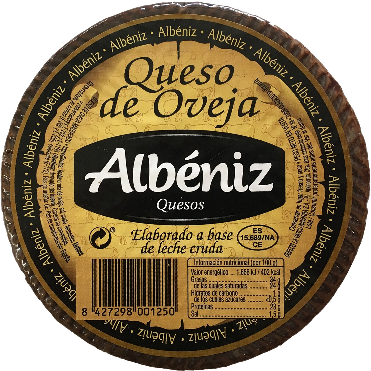 Schafskäse Albeniz 1,3 Kg. - Queso de Oveja - Spanien