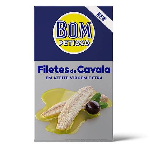 Makrelenfilet in extra nativem Olivenöl-Filetes de Cavala em Azeite virgem extra Bom Petisco