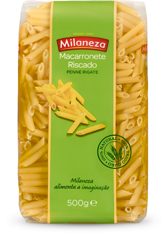 Massa Macarronete Riscado - Hartweizennudeln 500gr. - Milaneza - Portugal