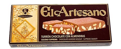 Schokoladentafel mit Mandel - Turrón Chocolate con Almendras