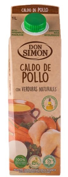 Hühnerbrühe mit frischem Gemüse - Caldo de Pollo 1 Liter - Don Simon - Spanien