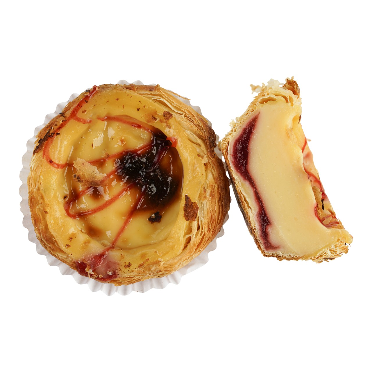 Pastel de Nata com Morango - Blätterteigtörtchen mit Erdbeerfüllung 6x80gr. - Portugal