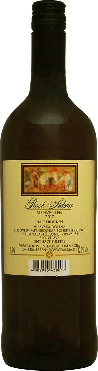 Adria Rose Halbtrocken 1 Ltr. - Rosewein - Vipava - Slovenien