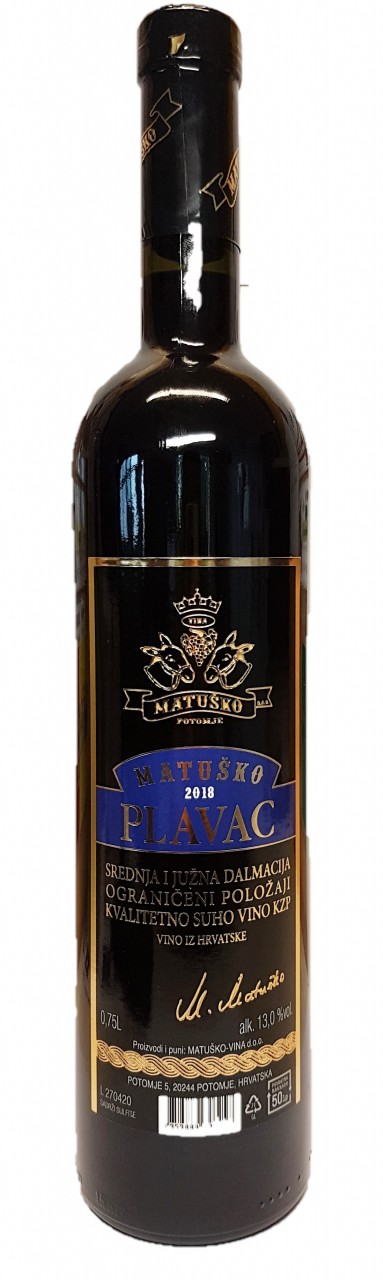 Matusko Plavac - Rotwein - Pelješac - Kroatien